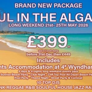 2026- Long Weekend Double Hotel Room- Wyndham Alvor for 2